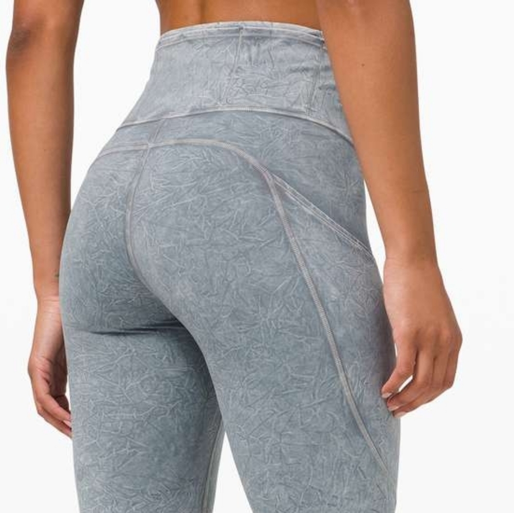 Lululemon Fast and Free 25" *Ice Dye In Ice Wash Asphalt Grey 2 - Picture 9 of 16